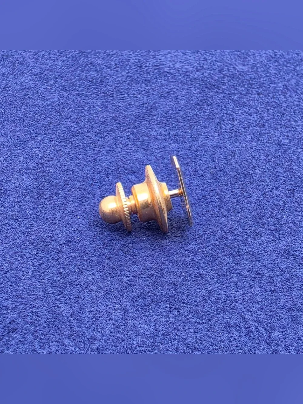 Vintage Holland's Jewelry 14k Yellow Gold Diamond Starburst Tie Tack Shirt Stud